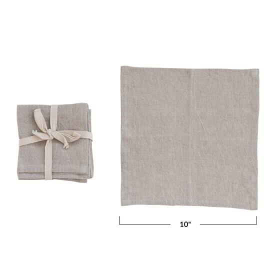 Hello Honey® 10" Square Stonewashed Linen Cocktail Napkins, 4ct.